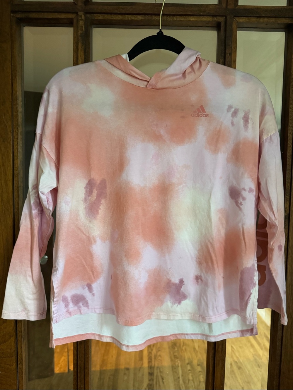 adidas Tie-Dye Hoodie T-shirt | Large
